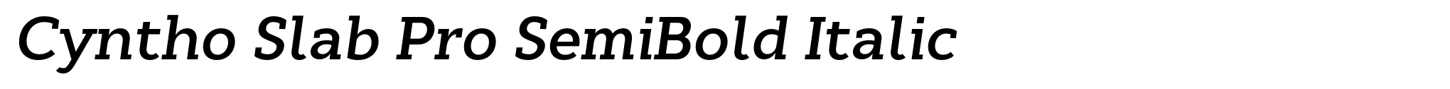 Cyntho Slab Pro SemiBold Italic image
